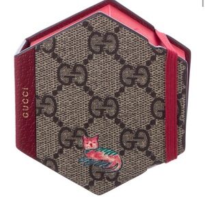 Gucci Red and Brown GG Monogram Post-It